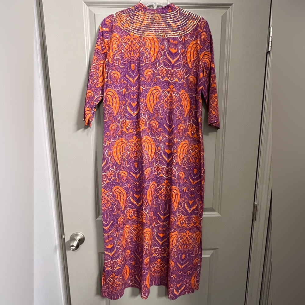 Like New Figue Cotton Maxi Dress with Gold Sequin Overlay Size Medium - Picture 8 of 9